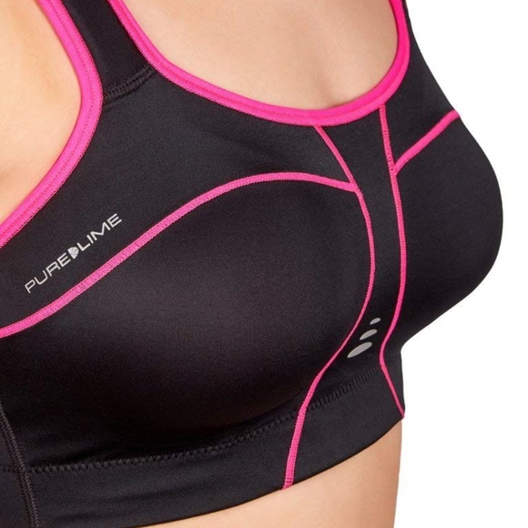 PureLime Women's Padded Athletic Bra - Picture 3 of 5